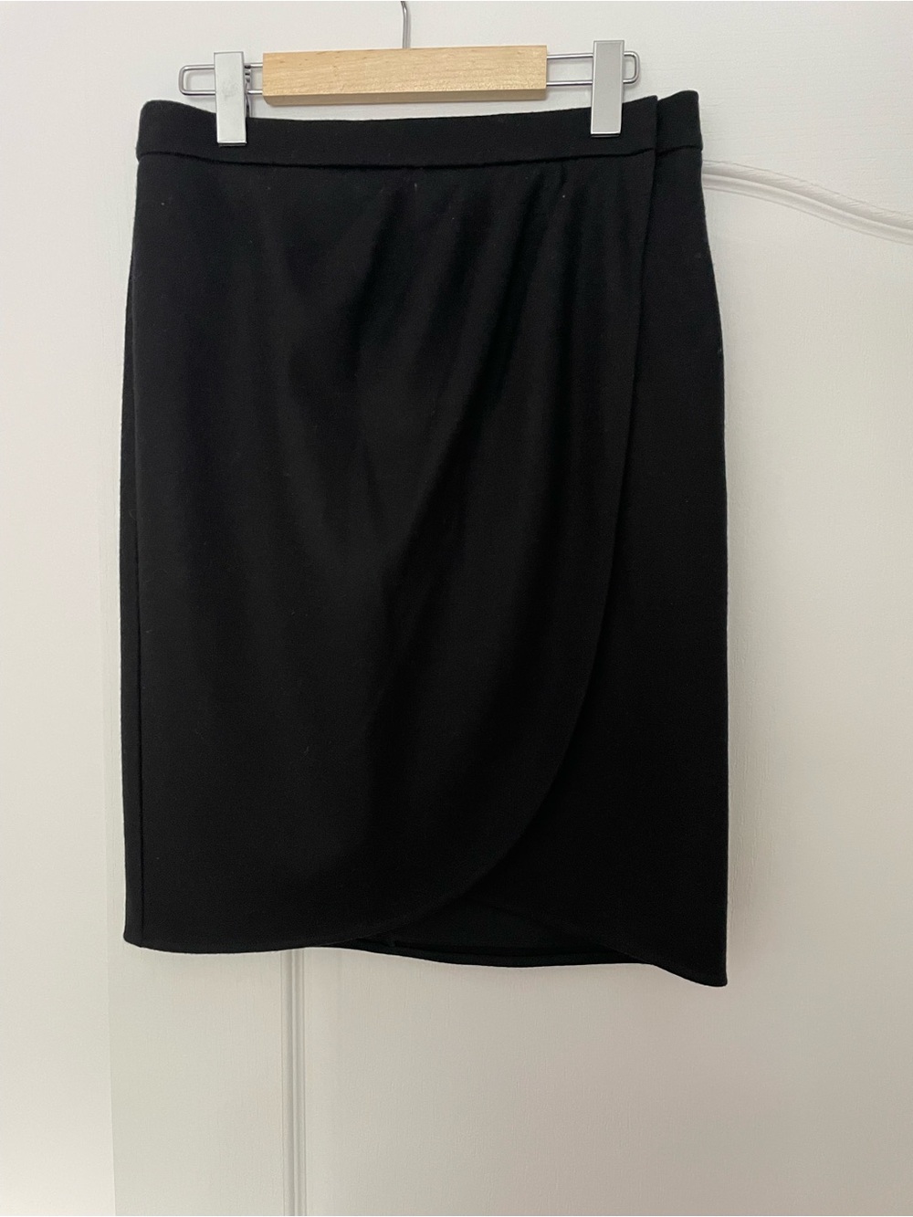 MaxMara Black Wrap-Front Pencil Skirt